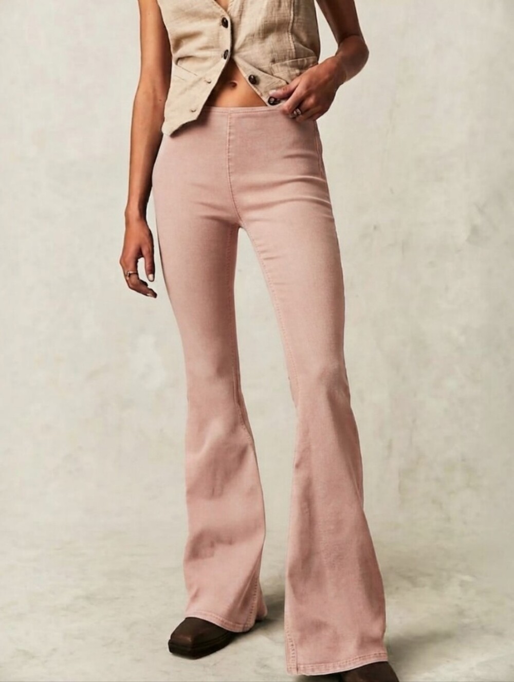 NEW Free People We The Free Penny High Rise Pull-On Flare Jeans Womens Size 31